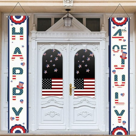 

YINAVEN Independence Day Couplets Independence Day Door Curtain Decorations Background Props Easter Placemats for Kitchen White