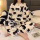 thumbnail image 1 of Conjunto de pijama grueso de franela cálida para mujer, ropa de dormir de manga larga de Coral, traje de dormir coreano Kawaii, ropa de dormir para niñas, ropa de casa de invierno, 2 piezas, 1 of 4