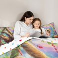 thumbnail image 4 of Feelyou 3D Sloth Twin Bedding Sets 7-Piece, Dreamy Starry Sky Bedding Comforter Set, Animal Wildlife Sheet Sets, Breathable Bedroom Decorative, 4 of 7
