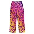 thumbnail image 2 of Wobogo Rainbow Leopard Long Pajama Pants Bottoms Soft Sleepwear with Pockets, 2 of 9
