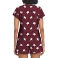 thumbnail image 4 of MINTREUS Women's Knit Pajamas Set Ruffle Sleeves Sleepwear Casual 2 Piece Pjs Soft Loungewear with Pockets, 4 of 6