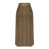 thumbnail image 7 of Gamivast Womens Maxi Skirt Linen Elastic High Waist Belted Long Skirt Solid Color Pockets Casual Skirt A-Line Flowy Summer Beach Vacation Daily Wear, 7 of 7