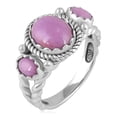 thumbnail image 2 of Sterling Silver Phosphosiderite 3-Stone Ring, Sizes 5 to 10, 2 of 9