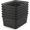 Black, variant on PETGLE Weave Storage Organizer Baskets, Grey 6-Pack Plastic Woven Baskets, 10.1" x 7.55" x 4.1"