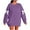 Purple, variant on Busydd Plus Size Women's Sweatshirts Casual Fashion Solid Color Sweatshirts for Women Loose Oversized Long Sleeve Crewneck Sweatshirt L
