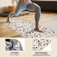 thumbnail image 4 of Brown Mushroom Fern Light Pattern Hot Yoga Mat Towel Non Slip for Hot Yoga - Quick-Drying Yoga Mat Cover with 4 Corner Pockets with Travel Bag - Hot Yoga Towel Non Slip 70"x26", 4 of 6