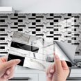 thumbnail image 1 of （Black White,24pcs），Kitchen and Bathroom Stickers，Decorative Adhesive Wall Sticker for Cement Tiles，Adhesive for Wall Tiles for Bathroom or Kitchen Sticker, 1 of 5