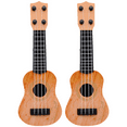 thumbnail image 1 of 2Pcs Kids Strings Instrument Simulation Guitar Toy Kids Ukulele Toy Kids Musical Instrument Model Kids Toy Yellow, 1 of 6