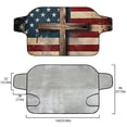 thumbnail image 5 of Xoenoiee Cross American Flag Print All-Season Car Windshield Cover Heavy-Duty Frost Cover for Snow/Sun/Dust/Rain, Car Shield Outdoor Accessories Fits SUVs Trucks, 5 of 7