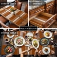 thumbnail image 3 of Placemats for Dinning Table Set of 8, Burnt Orange Beige Striped Modern Farmhouse Retro Lines Burlap Kitchen Place Mats Waterproof Cloth Table Mats, Indoor Outdoor Placemats Easy Clean Dinner Decor, 3 of 8