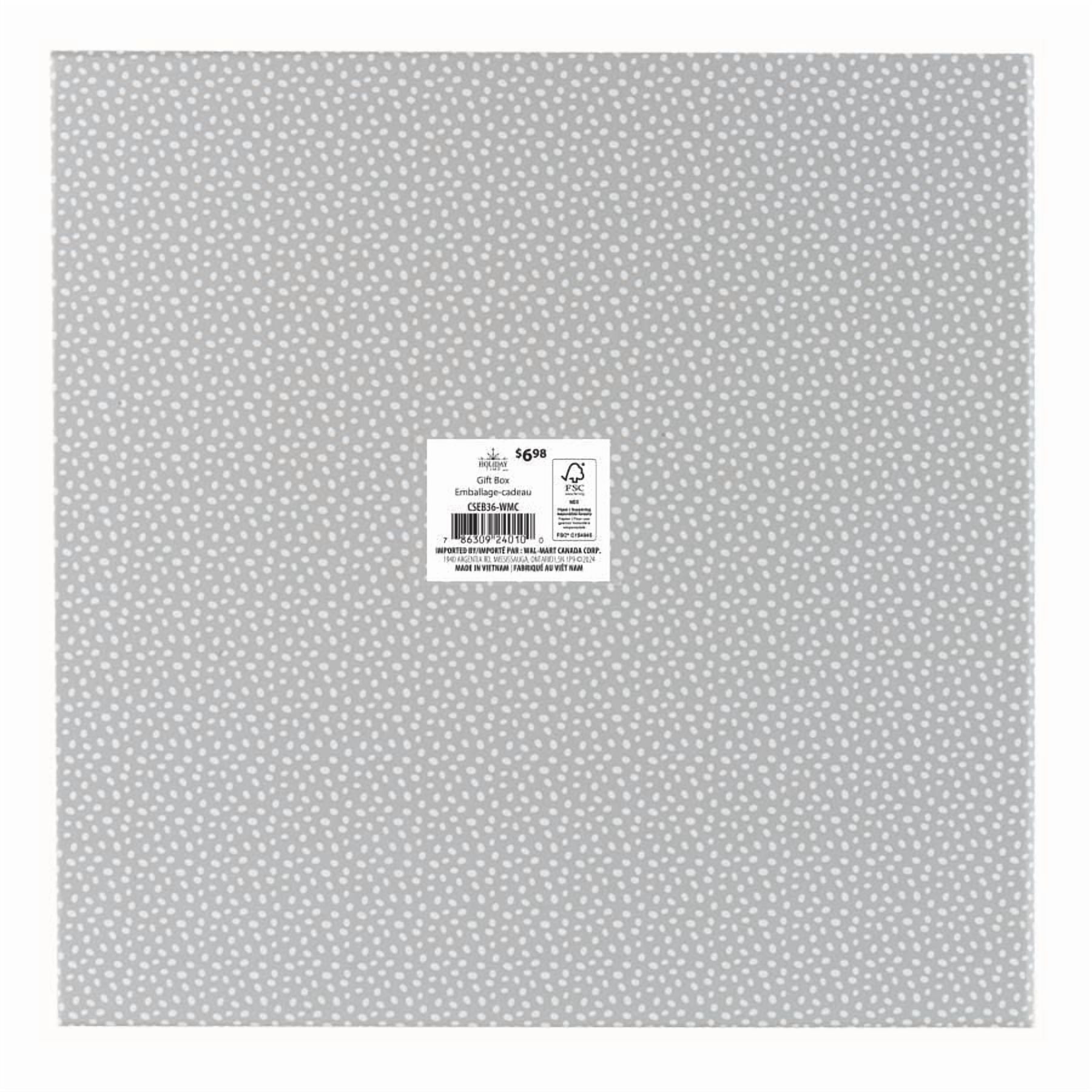 Holiday Time Christmas Square Ready To Gift Box, Botanical, Luxury Gift Box, Botanical