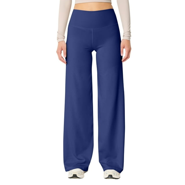 WEIYLL Womens Yoga Pants Workout High Waist Athletic Workout Leggings Blue Pant M