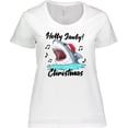 thumbnail image 3 of Inktastic Shark Holly Jawly Christmas Women's Plus Size T-Shirt, 3 of 5