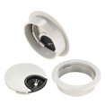 thumbnail image 3 of Cubierta de agujero para cables, grommet de escritorio ABS de 2 pulgadas para organizador de cables, 15 piezas (blanco), 3 of 4