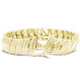 thumbnail image 2 of SuperJeweler 1 Carat Diamond Wave Bracelet With Yellow Gold Overlay, 7 Inches For Women, 2 of 5