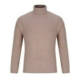 thumbnail image 6 of hotojiny Men's Pullover Winter Turtleneck Long Sleeve Knitted Sweater Comfortable Warm Thick Base Layer Textured Tops, 6 of 7