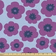 thumbnail image 1 of Vibrant Upholstery Fabric by the Yard, Repetitive Basic Hand Drawn Pink Poppies Purple Tones Print, Decorative Fabric for DIY and Home Accents, 5 Yards, Fuchsia Blue Violet by Ambesonne, 1 of 4