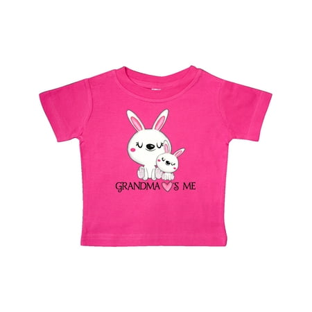 

Inktastic Grandma Loves Me- bunny family Gift Baby Boy or Baby Girl T-Shirt
