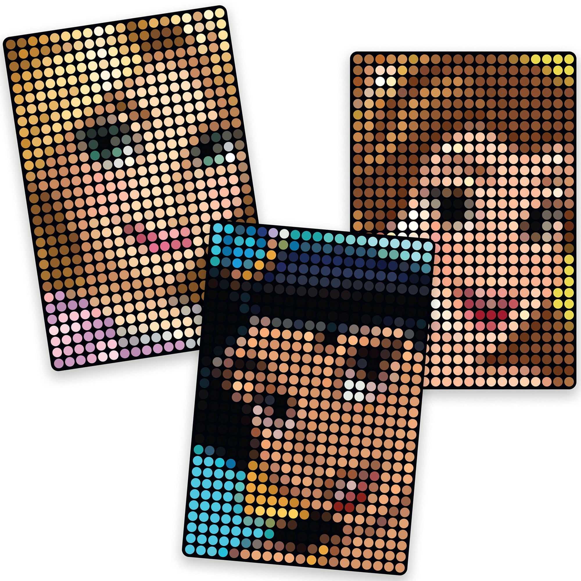 Make It Real: Disney Stamp To Reveal - Jasmine, Belle, Rapunzel Storybook & Dot Art - 1812pcs, DIY 3 Princess Dot Posters, Craft, Girls & Kids Ages 6+