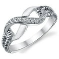 thumbnail image 1 of Bague Infini pour Femme en Argent Sterling 925 avec Zircon Cubique, 1 of 3