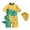 Yellow2-5, variant on LRen Toddler Boy Swimsuit One Piece Cartoon Dinosaur Prints Zipper Rash Guard Swimsuit for Kids Beachwear Fashion Toddler Boy Swimwear Girl Zipper Rash Guard Bathing Suit
