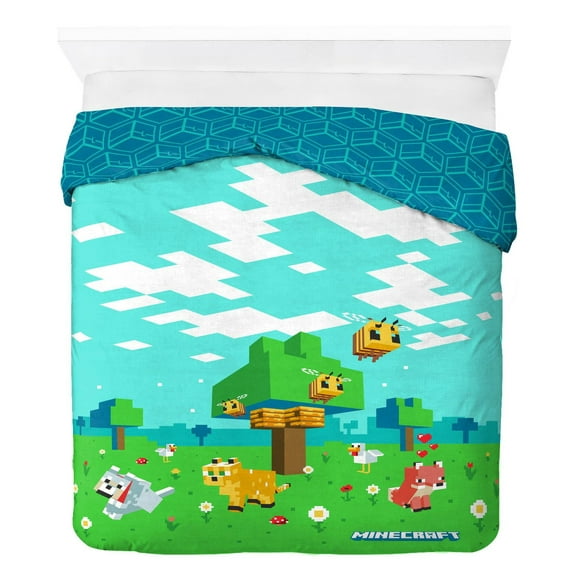 Minecraft Beautiful Day Twin/Full Reversible Comforter