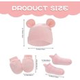 thumbnail image 5 of Newborn Hats Mittens Set Toddler Girls Boys Cotton Nursery Hospital Beanie No Scratch Gloves Unisex Baby Infant Caps, 5 of 13