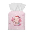 thumbnail image 2 of POLERO Decorative Car Tissue Holder, Pink Axolotl Square Tissue Box Cover PU Leather Facial Paper Case Organizer Dispenser for Bathroom, Vanity Countertop, Night Stands, Desk, 2 of 7
