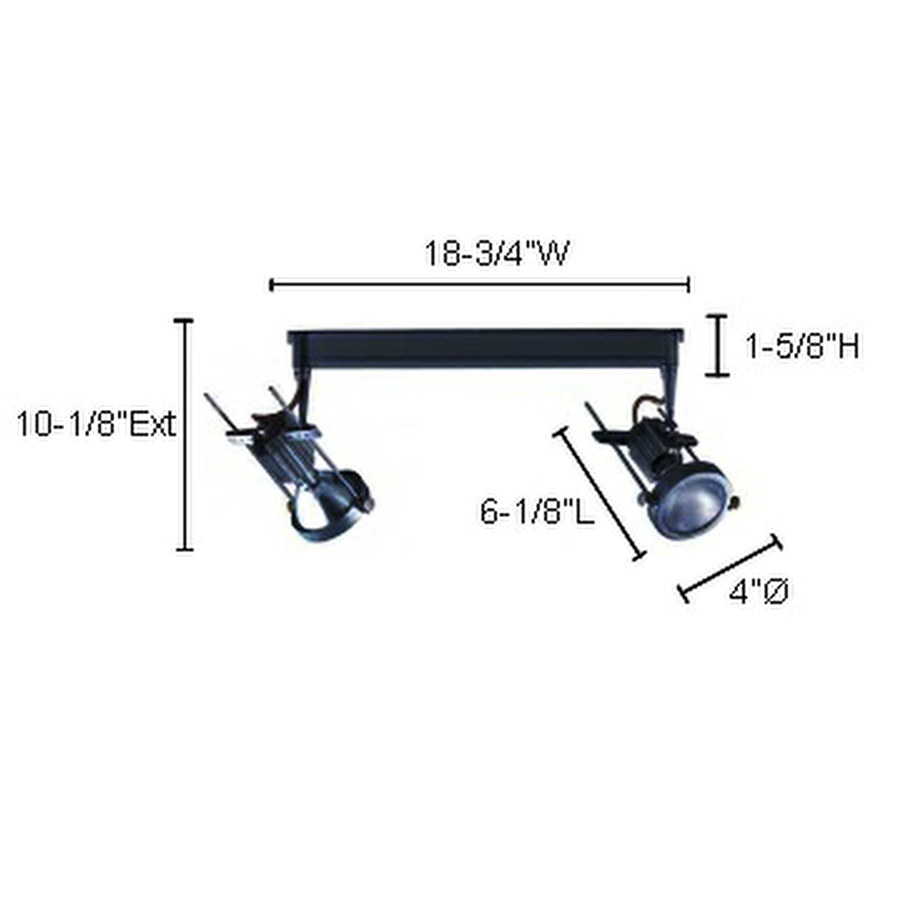2 Pack of High Quality Commercial Grade PAR30 Line voltage DUAL Head Track fixture by JESCO Lighting