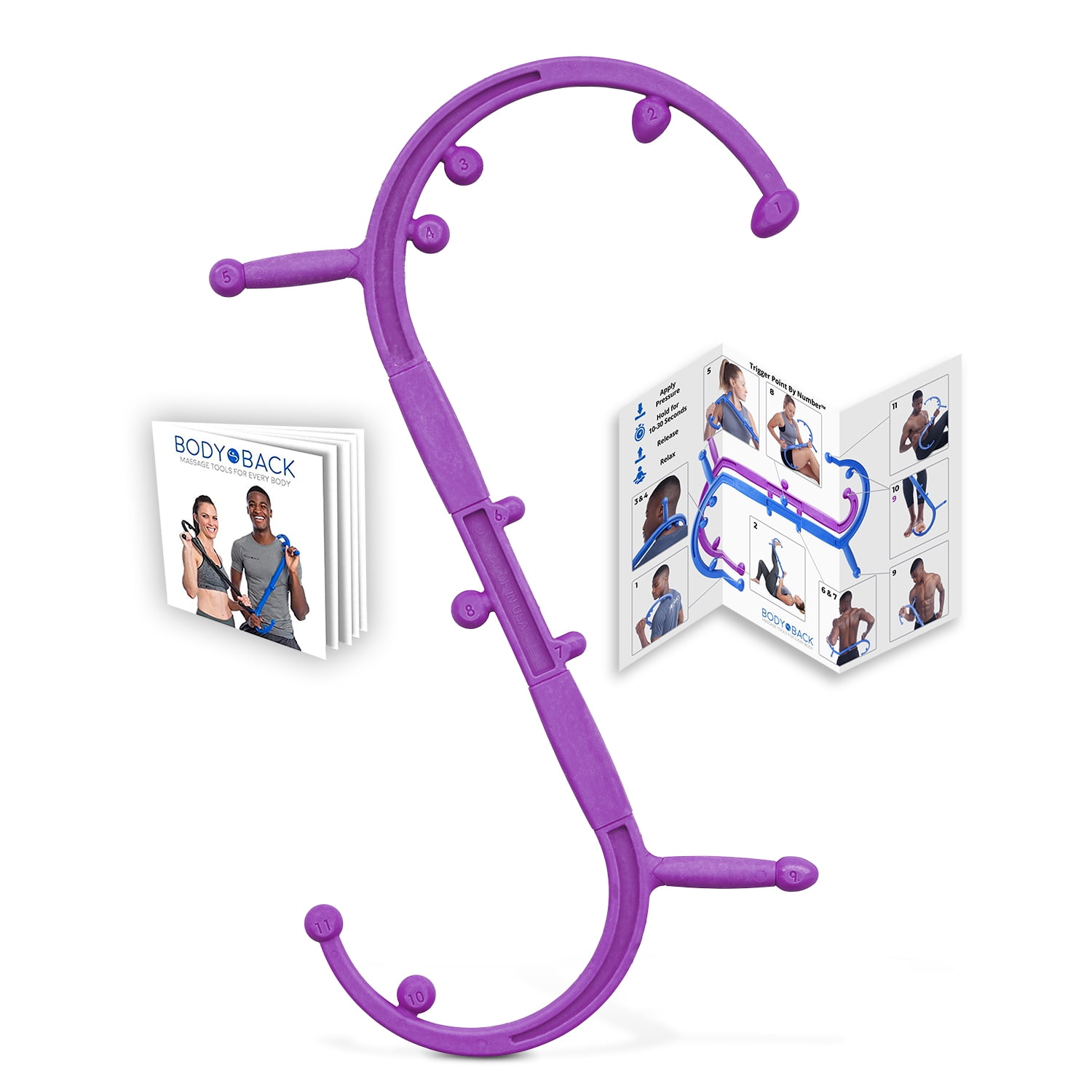 Body Back Buddy Elite (Upgraded 2021) Trigger Point Massage Tool, Neck and Back Massager