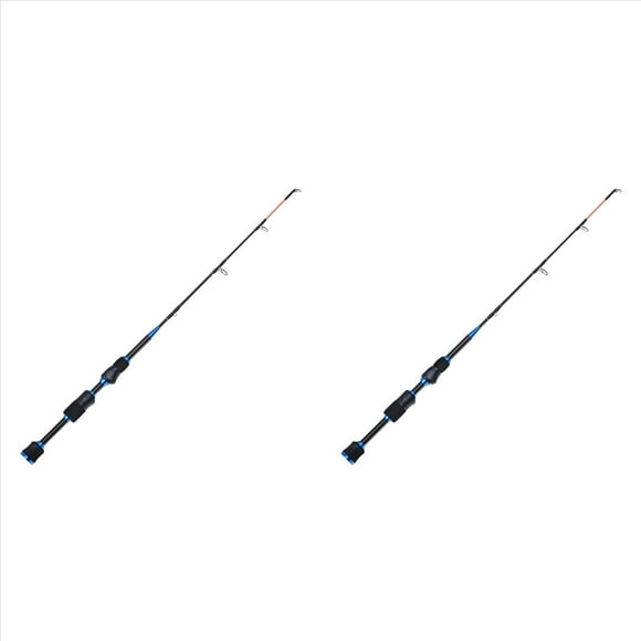 2X Cañas de Pescar en Hielo Portátiles de Invierno de 70 cm Combo Casting Caña Sólida Carretes de Pesca Caña de Pescar Cañas de Pescar en el Mar