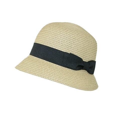 Scala Paper Braid - Size one size Women's Paper Braided Summer Sun Cloche Hat