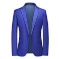thumbnail image 2 of UVEASISHA Wedding Tuxedo for Men Big and Tall Slim Fit Business Suit Jacket Solid Color Formal Office Blazers Fall Lightweight Stylish Blazer Jackets Fall Savings Blue 4XL, 2 of 5