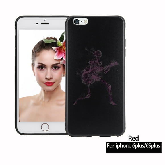 ZOUSSIQI TPU Protective Thermal Sensor Heat Induction Back Case for iPhone 6PLUS/6SPLUS Red EL225#06623