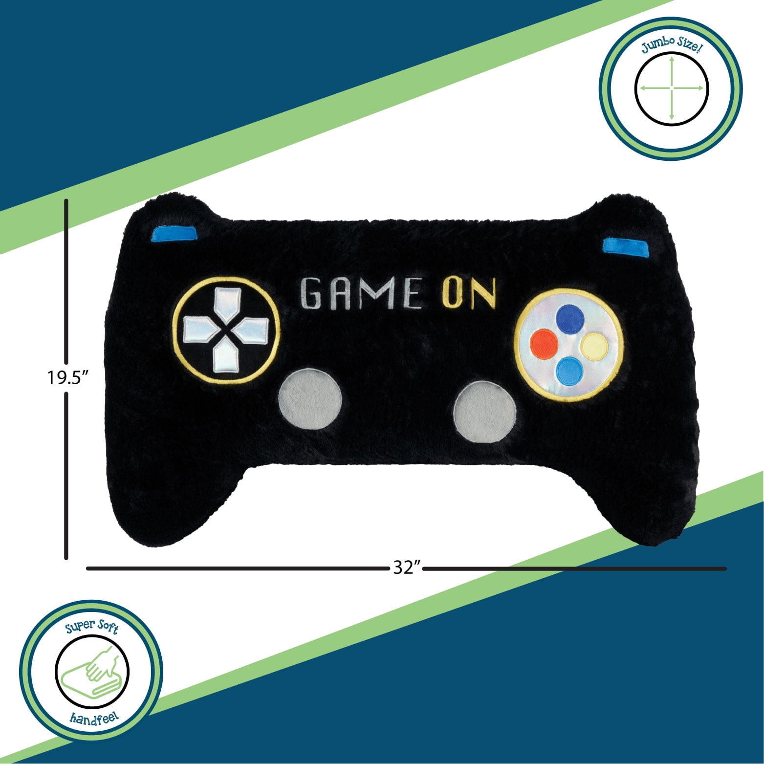 Your Zone Game Controller Shaped Gamer Figural Body Pillow