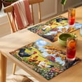 thumbnail image 4 of Vintage Rooster Placemats Set of 4, Farm Chick Maple Tree Flower Tree Farmhouse Non-Slip Place Mats Washable Table Mats for Kitchen Dining Table Decorations Indoor/Outdoor, 4 of 9