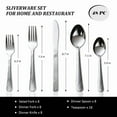 thumbnail image 3 of RUGED - 48Pcs Silverware Set For 8 Stainless Steel Flatware Set Cutlery Utensil Kitchen, 3 of 6