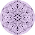 thumbnail image 1 of Ahgly Company Tapis d'Intérieur Lavables en Machine, Ronds, Transitionnels, Violet Lilas, 5' Ronds, 1 of 7