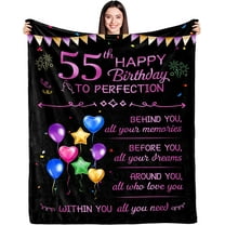55th Birthday Gifts for Women Funny 1967 Blanket for 55 Year Old Woman 55th Birthday Throw Ideas 55 Birthday Decorations for Women Her Him Wife Sister Mom Friends Grandmother 60"x50"