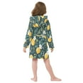 thumbnail image 7 of FORMRS Niños Bathrobe Unisex Hooded Robe Soft Plush Pajamas Sleepwear, Size 10-12T, Yellow Lemons, 7 of 7