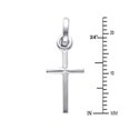 thumbnail image 2 of Wellingsale 14K White Gold Polished Religious Christian Cross Charm Pendant, 2 of 4
