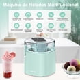 thumbnail image 2 of Maquina de Helados VAVSEA de 1700ML, 2 en 1 Maquina para Helados Eléctrica con Pantalla LED y Temporizador, Recipiente Congelador con Doble Aislamiento para Helado, Yogur Helado y Sorbete, Verde Menta, 2 of 7