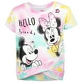 thumbnail image 3 of Disney Mickey Mouse Minnie Mouse Toddler Girls Crossover T-Shirt and Shorts Outfit Set Infant to Little Kid, 3 of 5