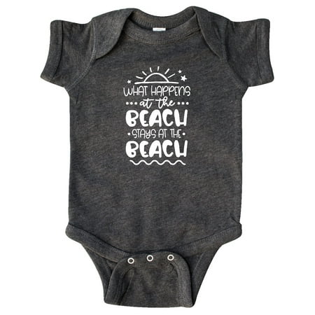 

Inktastic Spring Break What Happens at the Beach Stays at the Beach Gift Baby Boy or Baby Girl Bodysuit