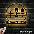 thumbnail image 3 of Craftnamesign Custom Gardening Tool Metal Wall Art LED Light, Custom Farming Name Sign Home Decor, 3 of 5