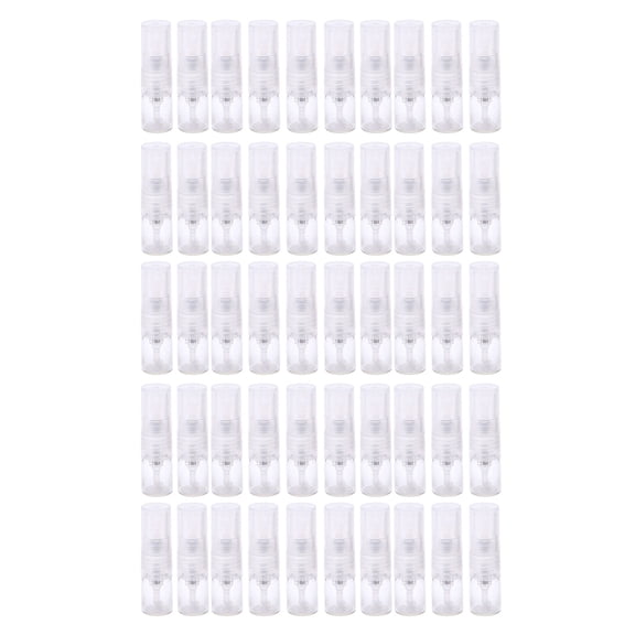 50Pcs 1ml Glass Atomizer Sprayer Bottles Leakproof Portable Refillable Perfumes Bottles For Fragrances Enthusiasts And Travel