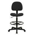 thumbnail image 5 of Emma + Oliver Adjustable Height Drafting Chair with Adjustable Foot Ring in Black Patterned Fabric, 5 of 10
