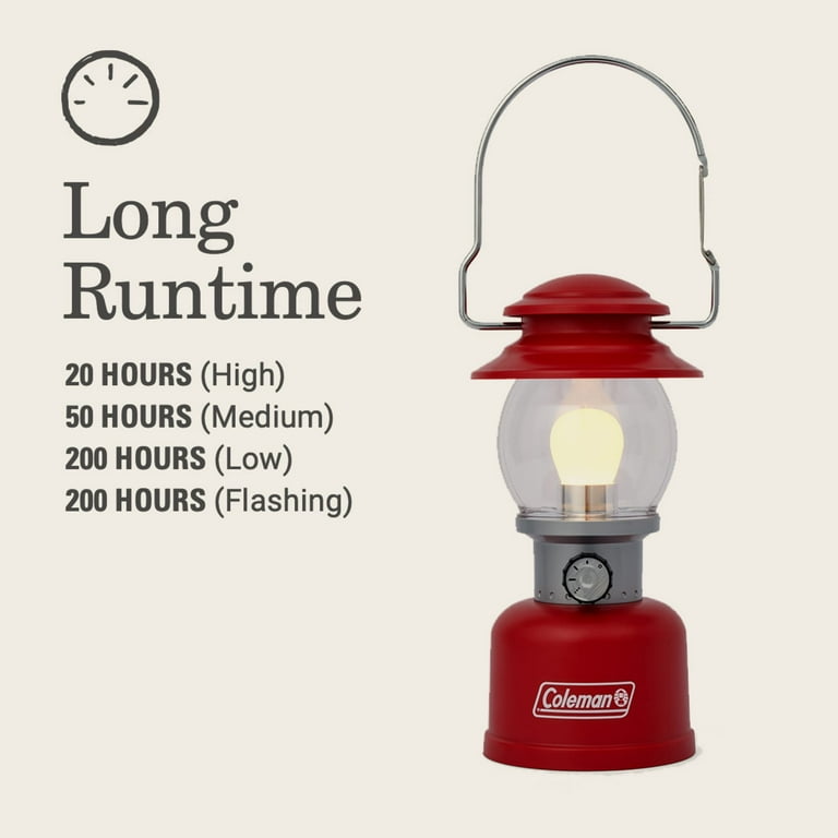 Coleman, LED Lantern, 500 Lumens, Red, Impact-Resistant Design