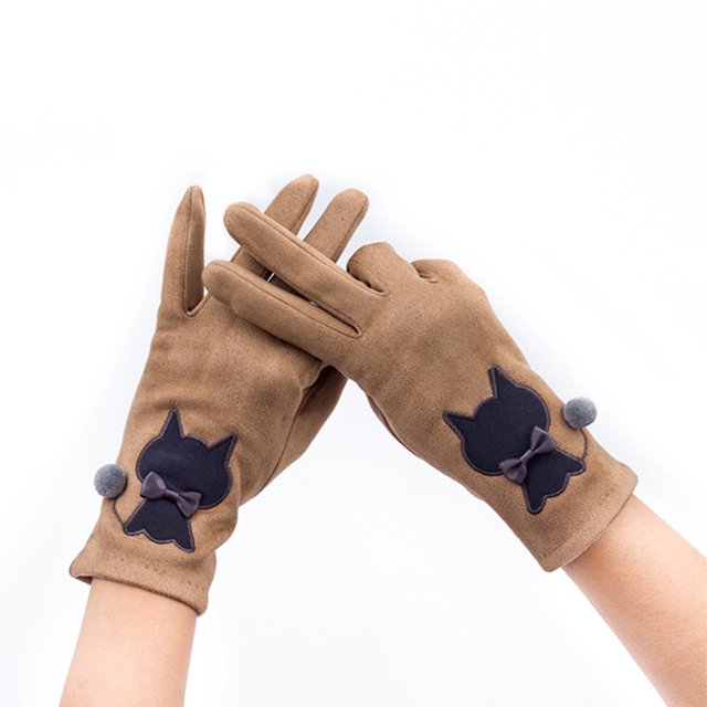 sweethay 1 par de guantes de otoño invierno para mujer, guantes térmicos con pantalla táctil, cálidos para motocicleta, ciclismo, senderismo, pesca, guantes y mitones Caqui sweethay AP013054-01