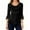 Black, variant on Lmueinov Womens Tops Dressy Casual 3/4 Ruffle Sleeve Blouses for Women Cowl Neck Sparkly Sequin Tops Chiffon Cocktail Shirts for Evening Party